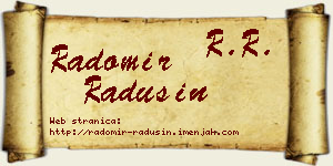 Radomir Radusin vizit kartica